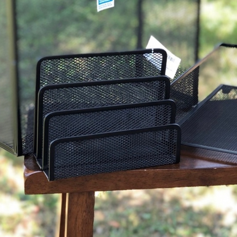 Office Desk Organizer Black Mesh New Room Essentials